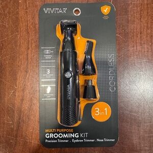 Vivitar 3-in-1 Cordless hair trimmer Grooming Kit Travel Size nose eyebrow beard